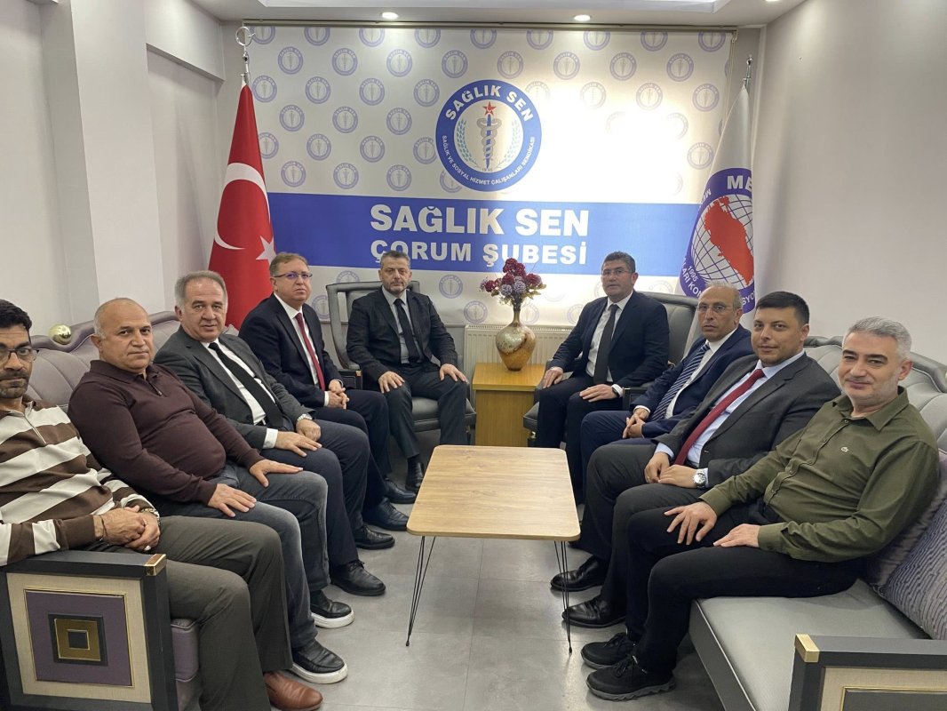 Sağlık-Sen Çorum Şubesi'ne Sağlık Protokolünden 'Hayırlı Olsun' Ziyareti