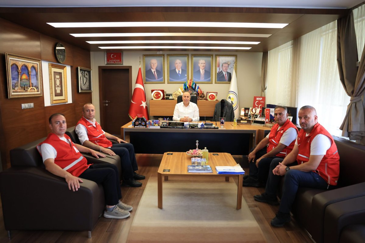 Kızılay Ve Afet Uzmanlarından Alaca Belediye Başkanı Şerif Arslan'a Ziyaret