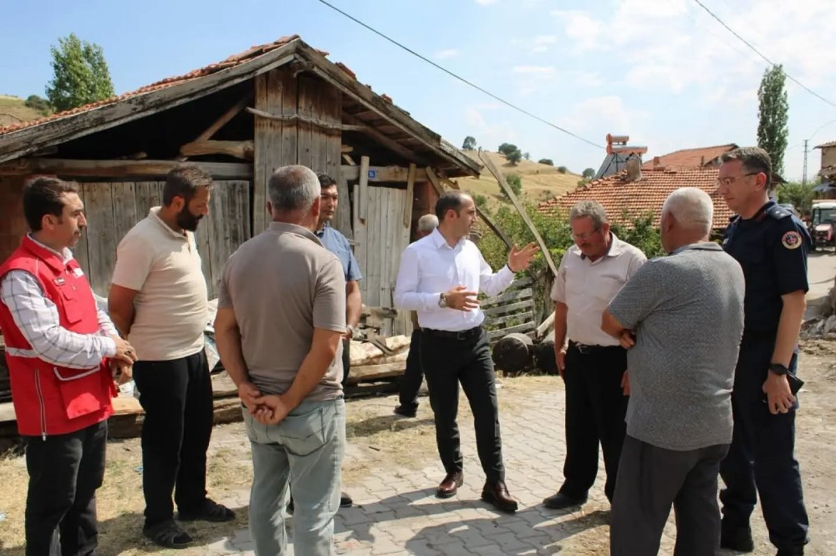 İskilip Kaymakamı Polat'tan Yangınzedelere 'Geçmiş Olsun' Ziyareti