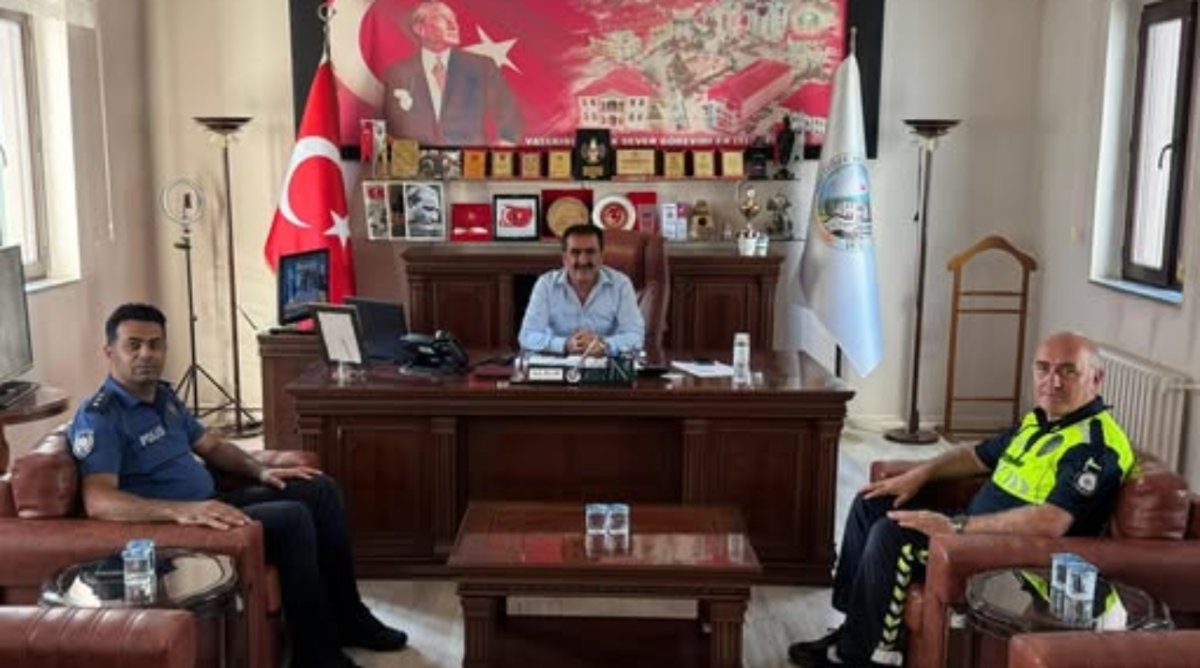 Mecitözü Belediye Başkanı Veli Aylar'a Emniyet Amiri İnan'dan İade-İ Ziyaret