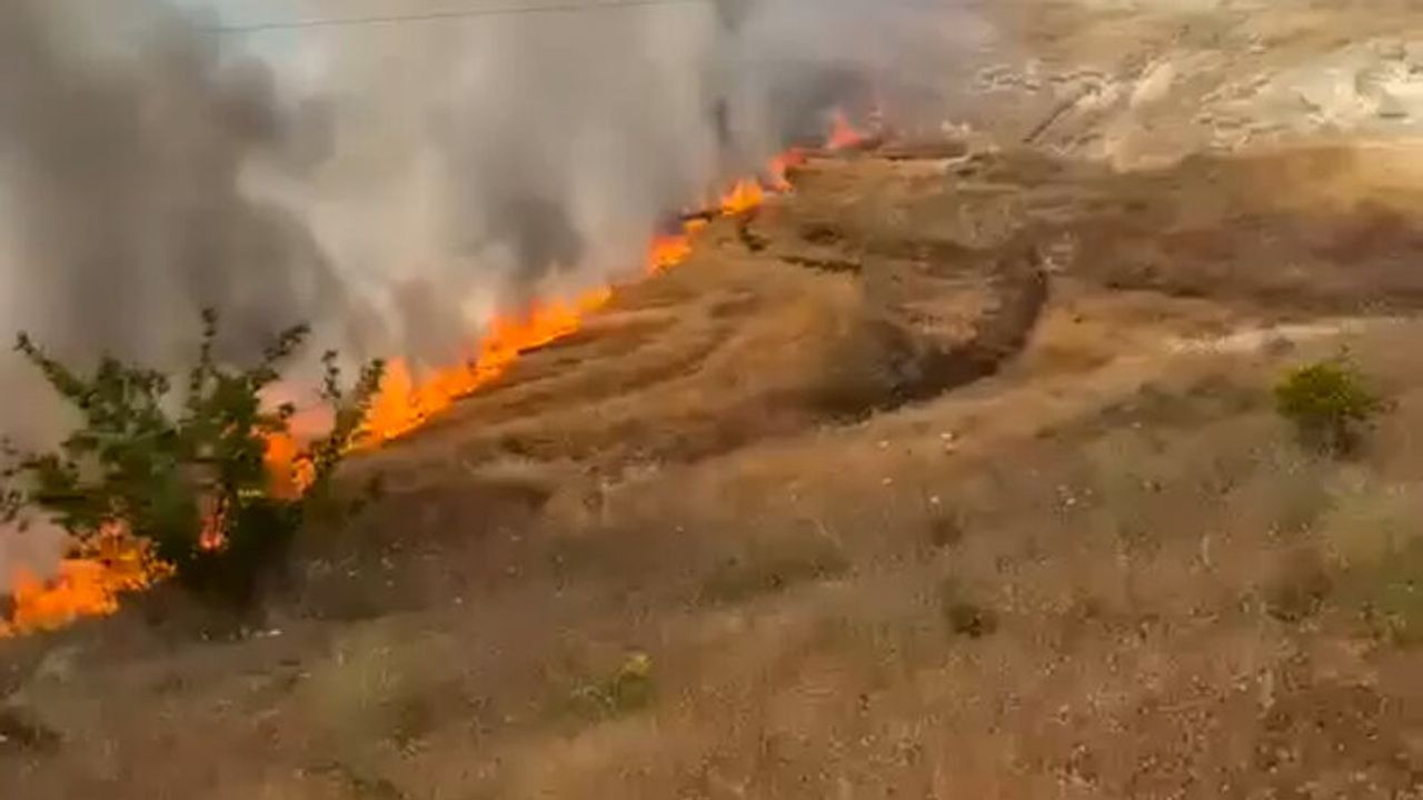 Bayat’ta Arazide Çıkan Yangın Paniğe Neden Oldu