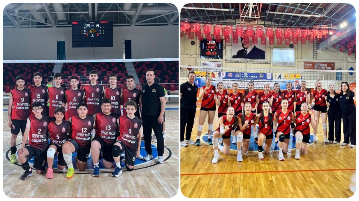 Çorum'un Ev Sahipliği Yaptığı Analig Voleybol Grup Müsabakalarında Çifte Zafer