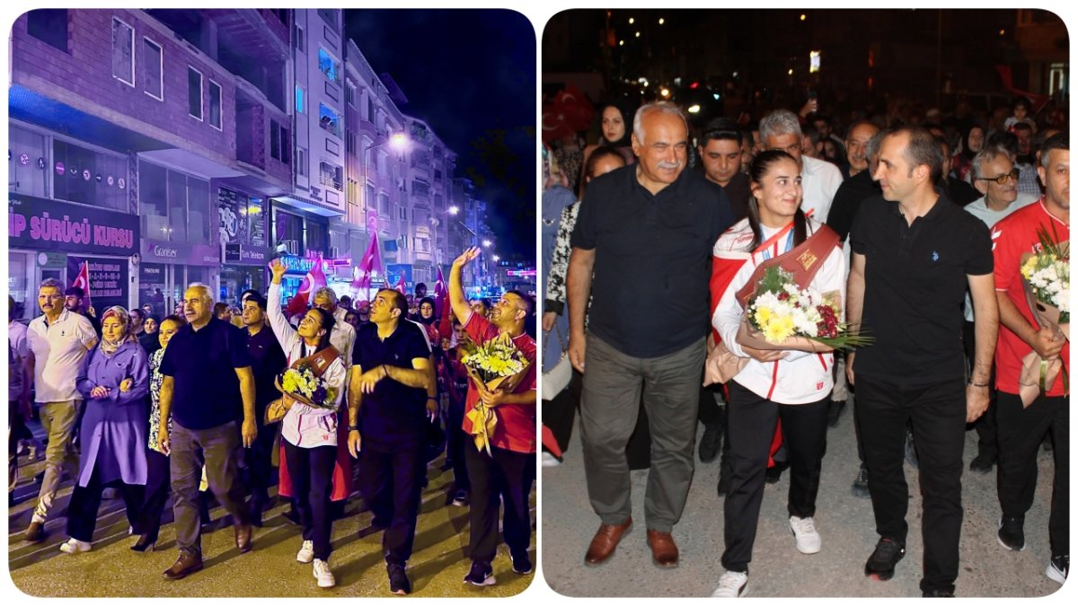 Dünya Şampiyonu Özdenur Ölmez Memleketi İskilip'te Coşkuyla Karşılandı
