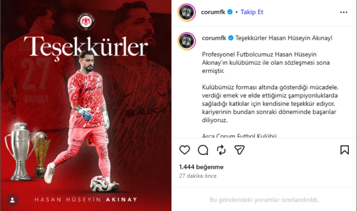 Hasan Hüseyin Akınay İle Yollar Ayrıldı