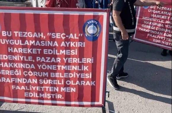 Seçtirmeyen Pazarcıya Tezgah Kapama Cezası