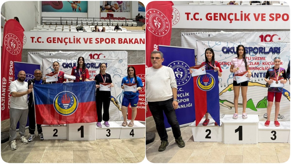 Çorumlu Yüzücüler Türkiye Şampiyonası'na Damga Vurdular