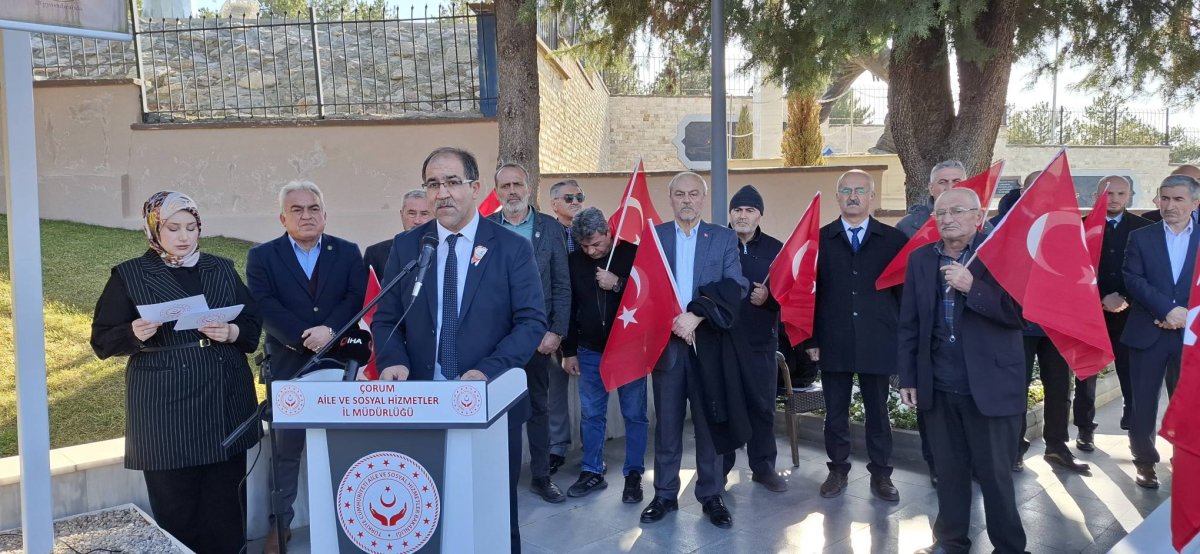 Çorum Şehitliği’nde Şehitler İçin Anlamlı Basın Açıklaması