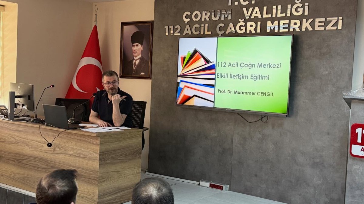 Çorum 112 Acil Çağrı Merkezi'nden Personele "Kriz Yönetimi ve Etkili İletişim" Eğitimi