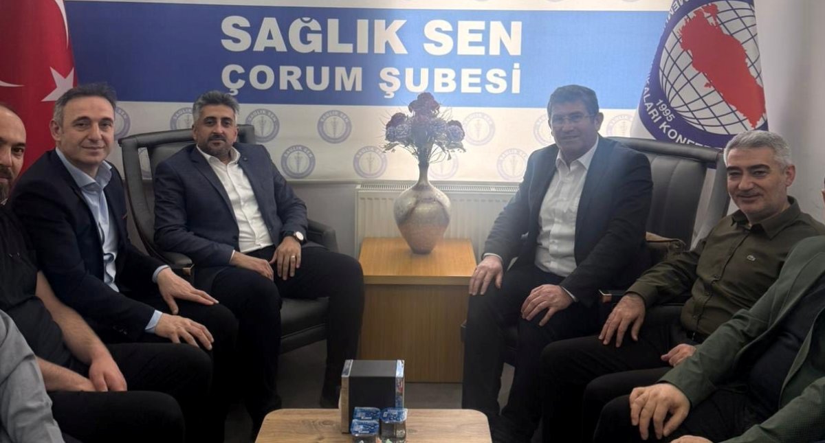 Başhekim Gömeç'ten Sağlık-Sen Çorum Şubesine "Hayırlı Olsun" Ziyareti