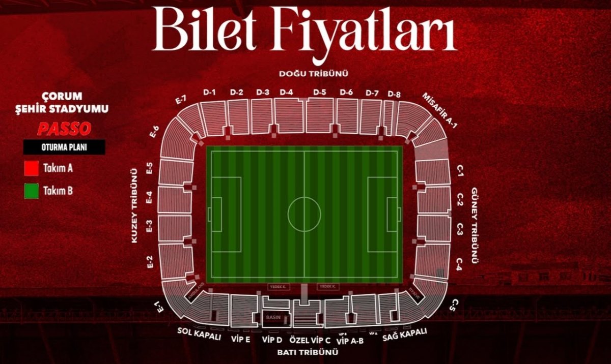 Arca Çorum Fk - Eyüpspor Maçı Biletleri Satışta: Cezalı Bloklara Dikkat!