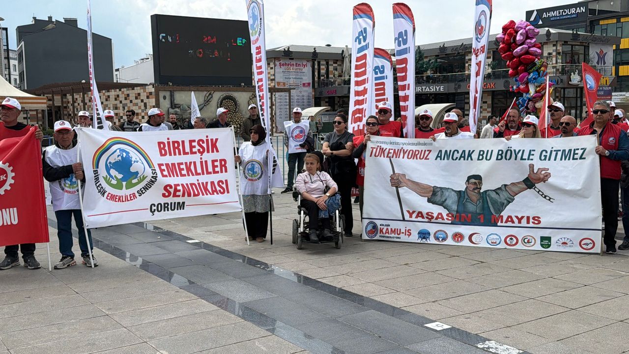 Çorum’da 1 Mayıs’ta Binlerce Emekçi Alanlara Çıktı