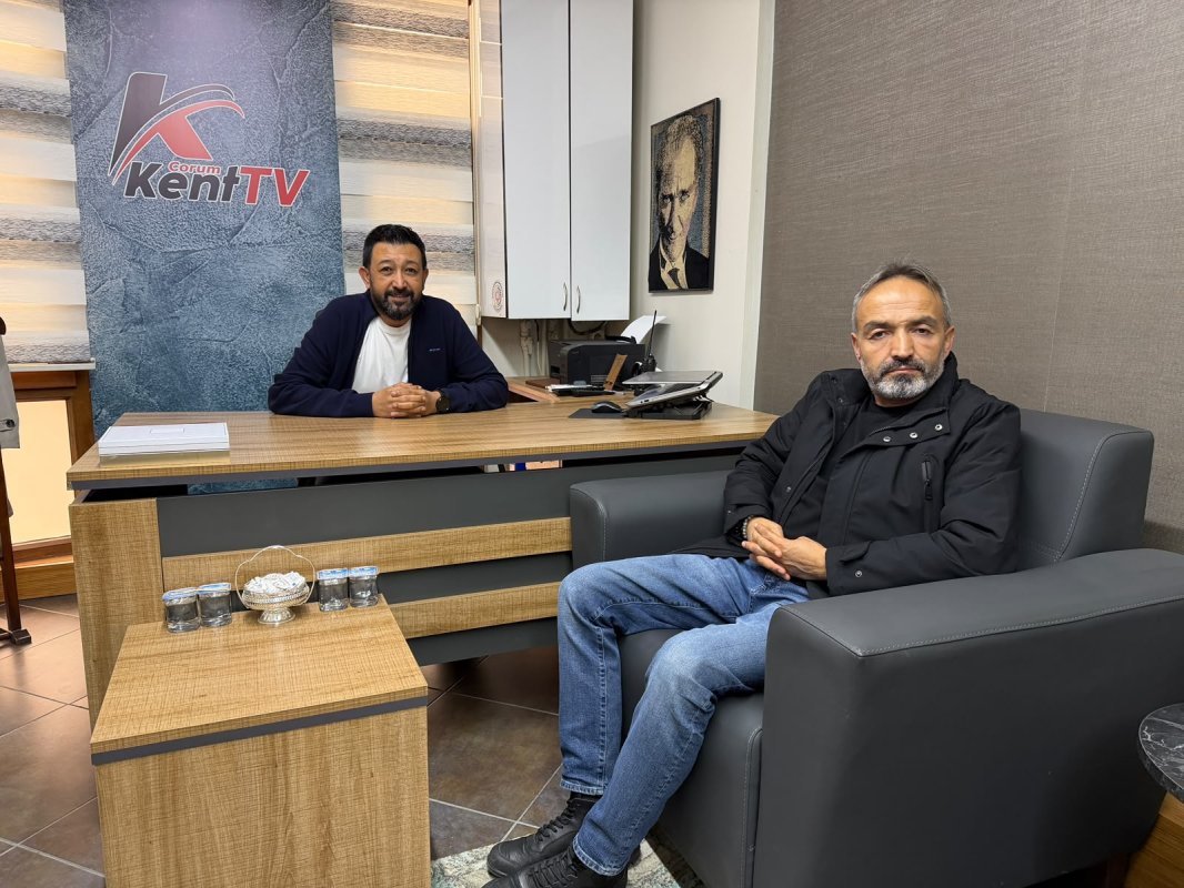 Çorum Post'tan Çorum Kent Tv'ye Anlamlı Ziyaret: Gazeteci Satılmış İnaç'tan Başarı Dileği