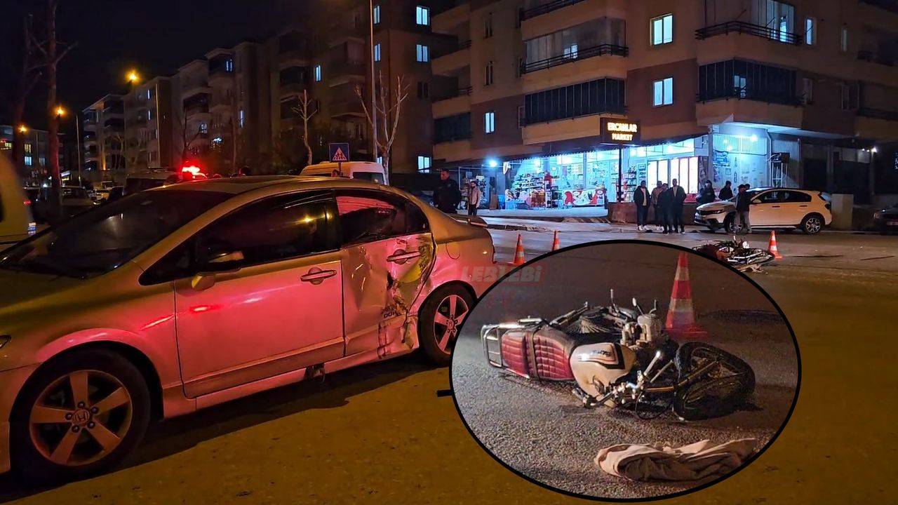 Feci Kaza! Otomobille Çarpışan Motosiklet Sürücüsü Yoğun Bakımda