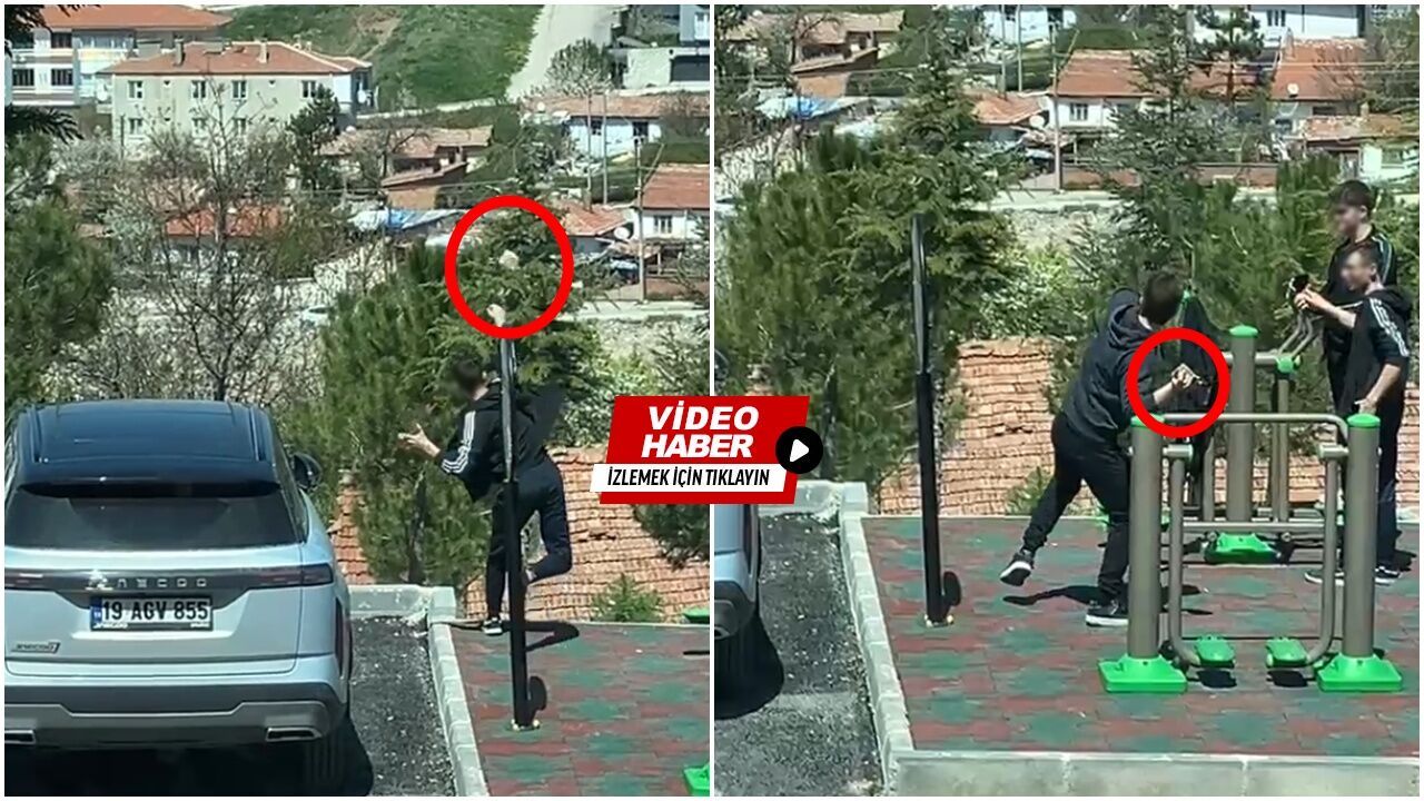 Parkta Tehlikeli Hareketler: Evlerin Üzerine Taş Attılar