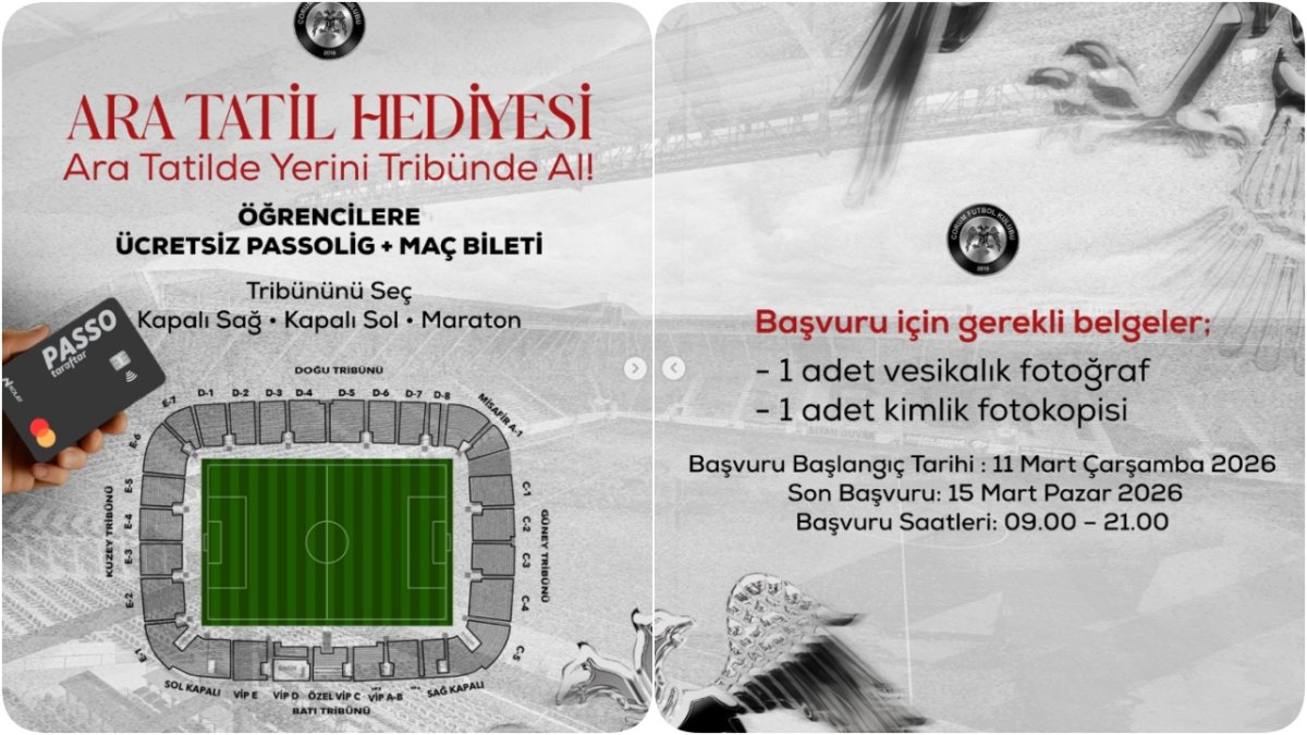 Arca Çorum FK’dan Öğrencilere Ücretsiz Passolig ve Maç Bileti