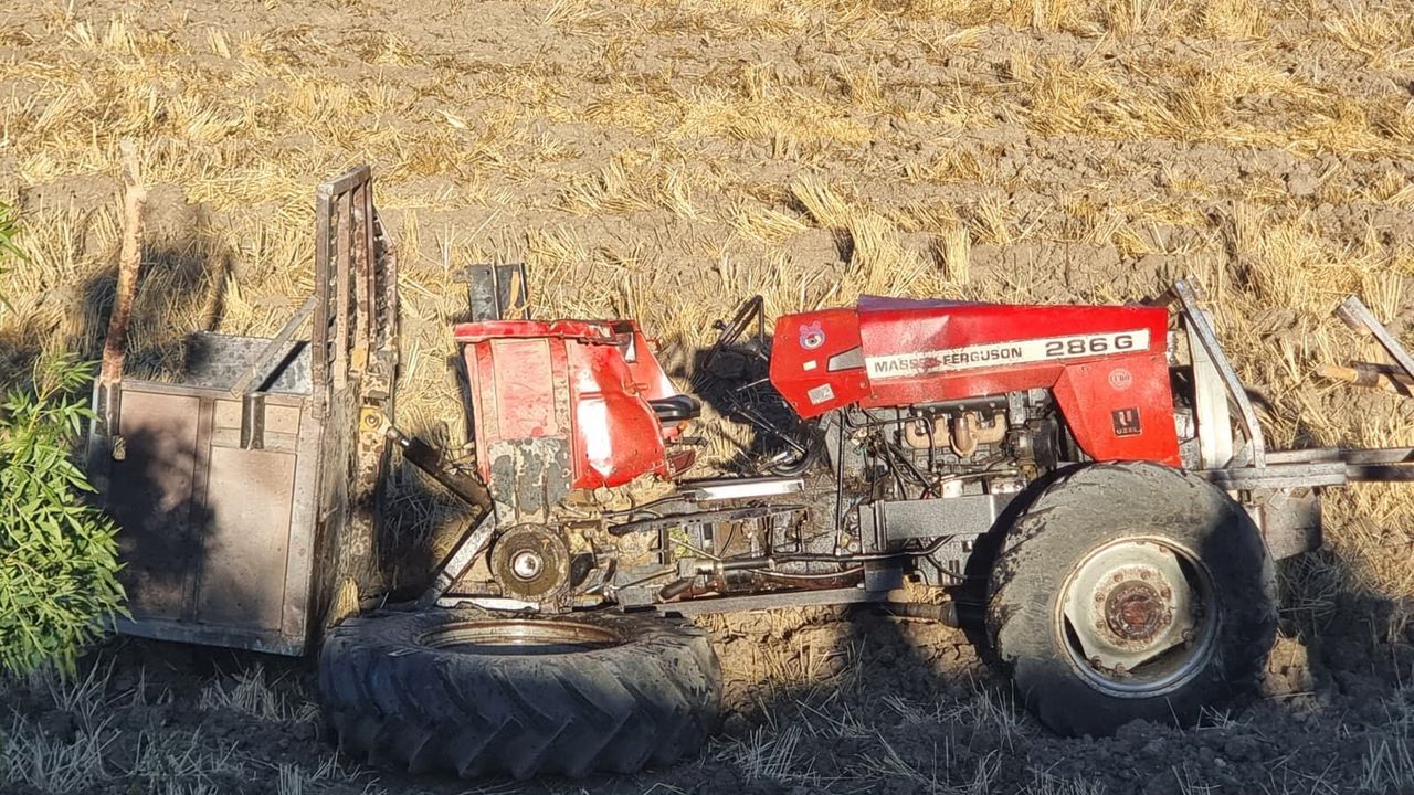 Korkunç Kaza! Traktör Sürücüsü Hayatını Kaybetti